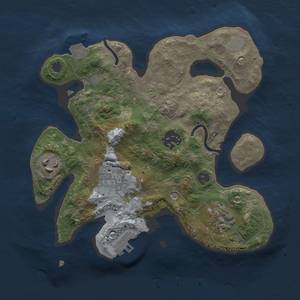 Thumbnail Rust Map: Procedural Map, Size: 2500, Seed: 685520884, 9 Monuments