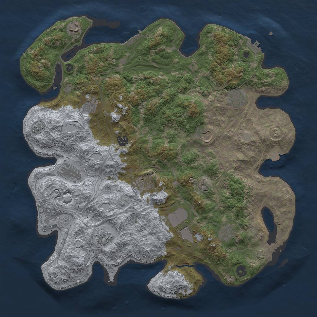 Rust Map: Procedural Map, Size: 4250, Seed: 746921753, 19 Monuments