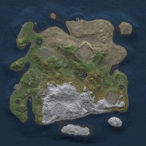 Thumbnail Rust Map: Procedural Map, Size: 3000, Seed: 49526, 14 Monuments