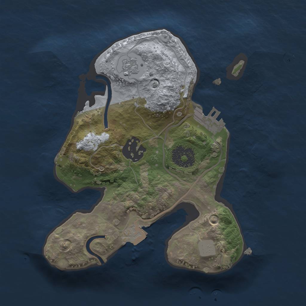 Rust Map: Procedural Map, Size: 2000, Seed: 925353638, 6 Monuments