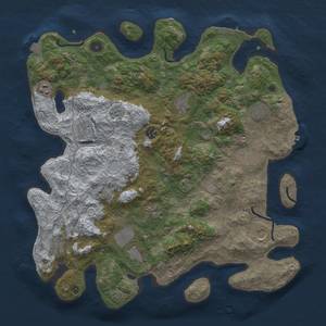 Thumbnail Rust Map: Procedural Map, Size: 4200, Seed: 1734, 19 Monuments