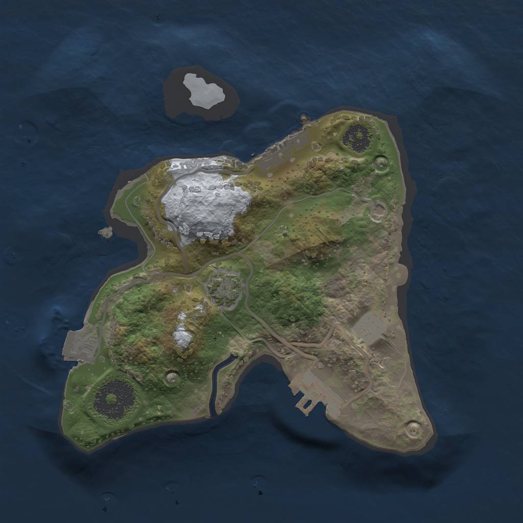 Rust Map: Procedural Map, Size: 2000, Seed: 1470868603, 6 Monuments