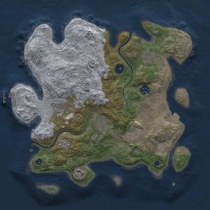 Thumbnail Rust Map: Procedural Map, Size: 3250, Seed: 21, 12 Monuments