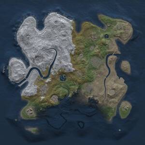 Thumbnail Rust Map: Procedural Map, Size: 3250, Seed: 21, 12 Monuments