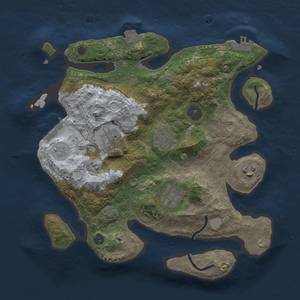 Thumbnail Rust Map: Procedural Map, Size: 3000, Seed: 618513659, 12 Monuments