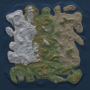 Thumbnail Rust Map: Procedural Map, Size: 4500, Seed: 28957, 19 Monuments