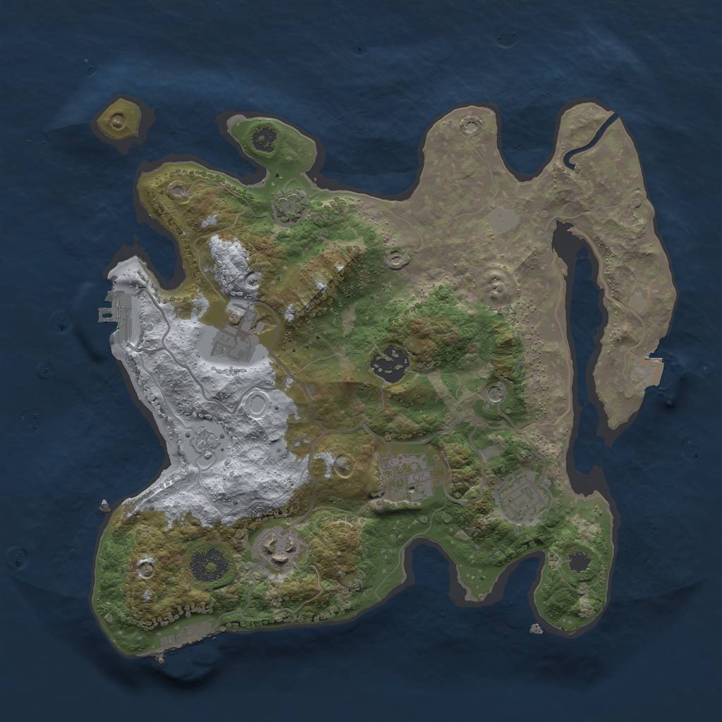 Rust Map: Procedural Map, Size: 3000, Seed: 31321, 13 Monuments