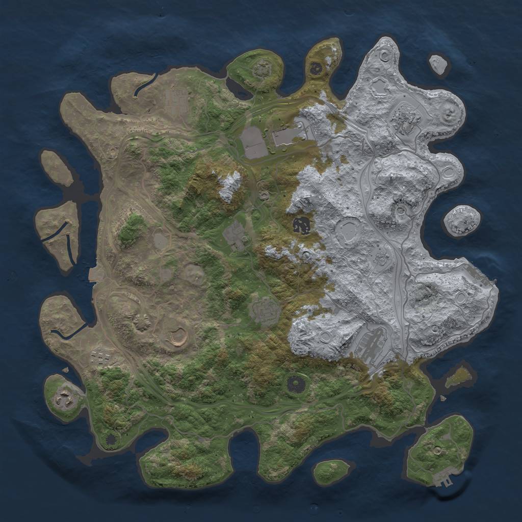 Rust Map: Procedural Map, Size: 4250, Seed: 2128271508, 18 Monuments