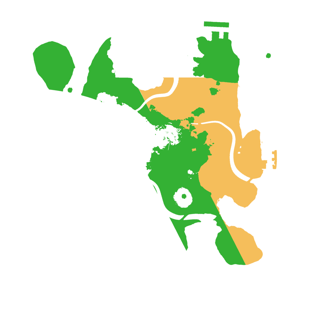 Biome Rust Map: Procedural Map, Size: 2500, Seed: 264058623