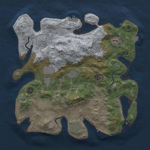 Thumbnail Rust Map: Procedural Map, Size: 3500, Seed: 1682031890, 17 Monuments