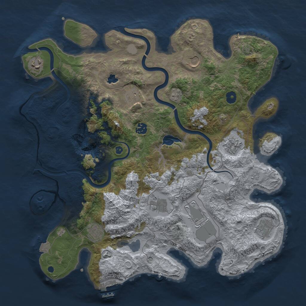 Rust Map: Procedural Map, Size: 4000, Seed: 230289, 15 Monuments