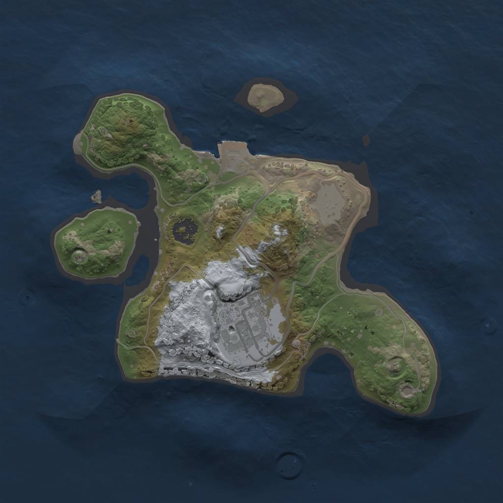 Rust Map: Procedural Map, Size: 2000, Seed: 79377326, 4 Monuments