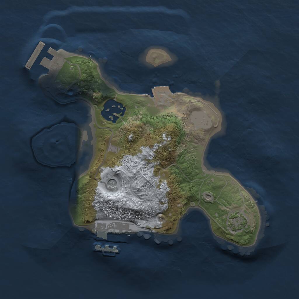 Rust Map: Procedural Map, Size: 2000, Seed: 79377326, 6 Monuments