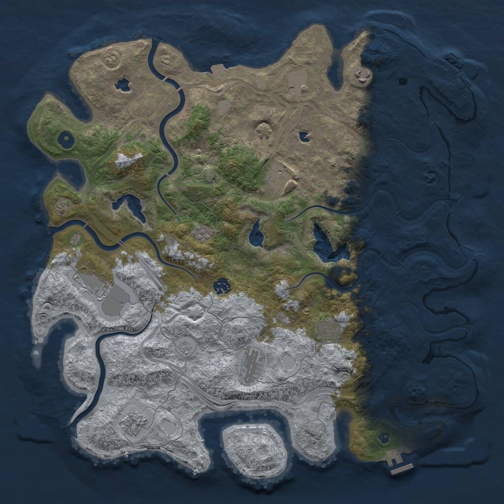 Rust Map: Procedural Map, Size: 4500, Seed: 16791348, 15 Monuments