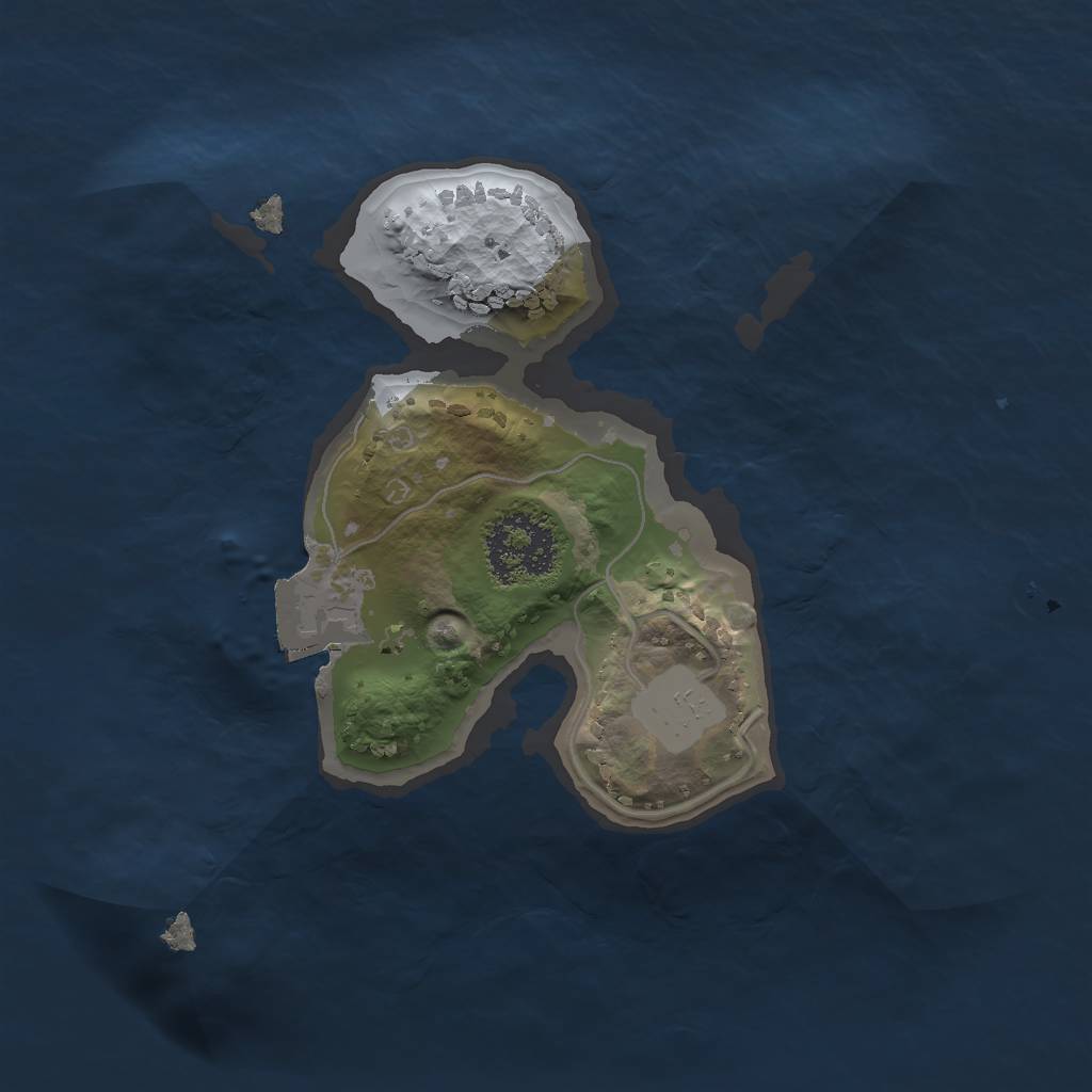 Rust Map: Procedural Map, Size: 1550, Seed: 1206763117, 3 Monuments