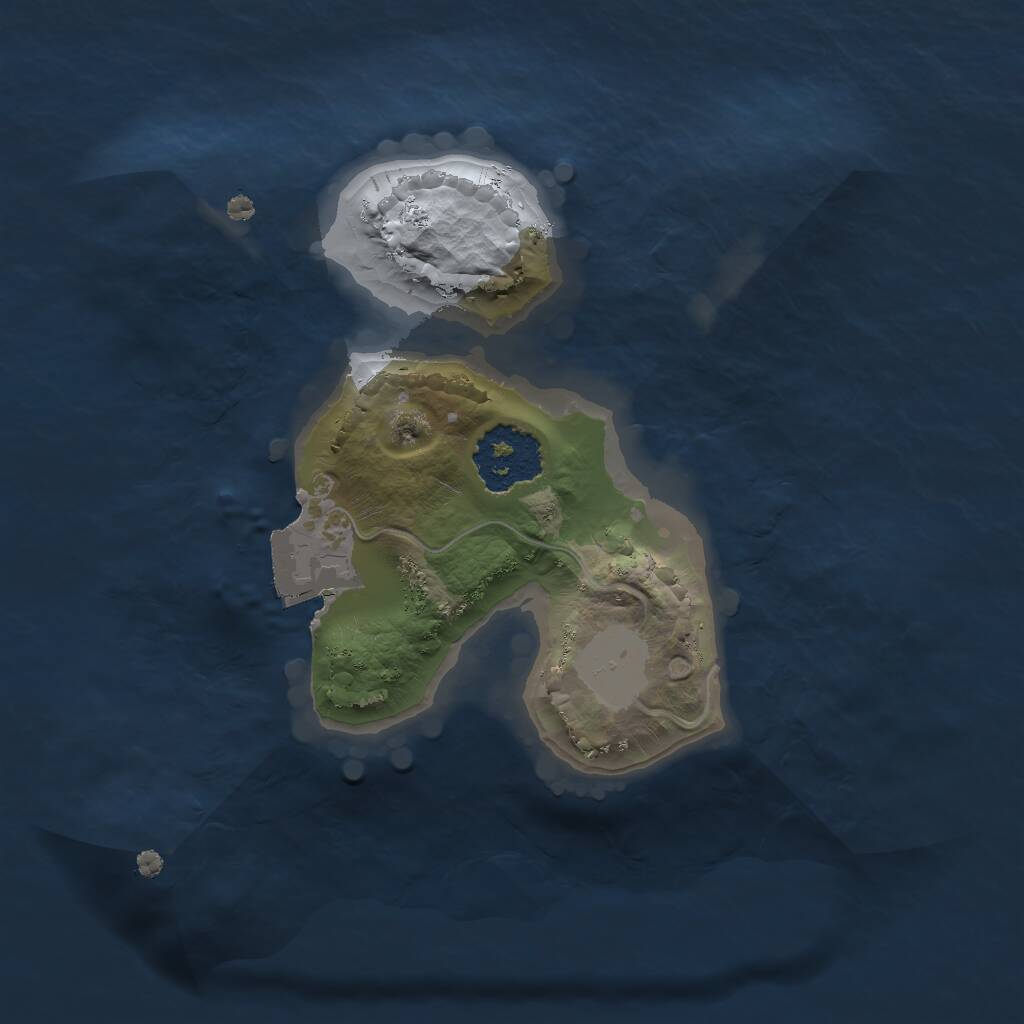 Rust Map: Procedural Map, Size: 1550, Seed: 1206763117, 1 Monuments