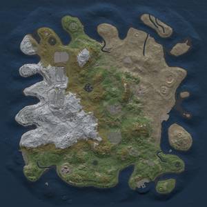 Thumbnail Rust Map: Procedural Map, Size: 3648, Seed: 123456, 16 Monuments