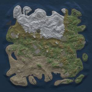 Thumbnail Rust Map: Procedural Map, Size: 4500, Seed: 26255, 19 Monuments