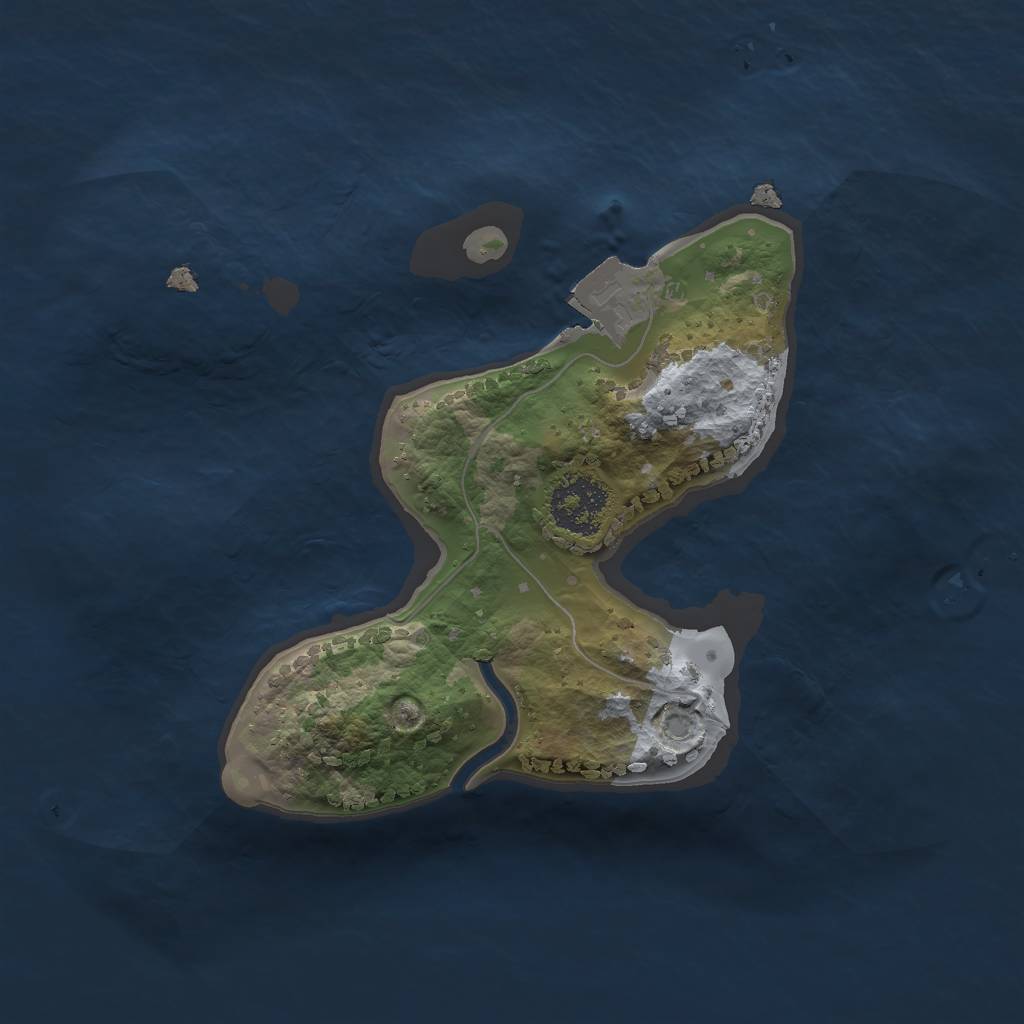 Rust Map: Procedural Map, Size: 1800, Seed: 1908674167, 3 Monuments