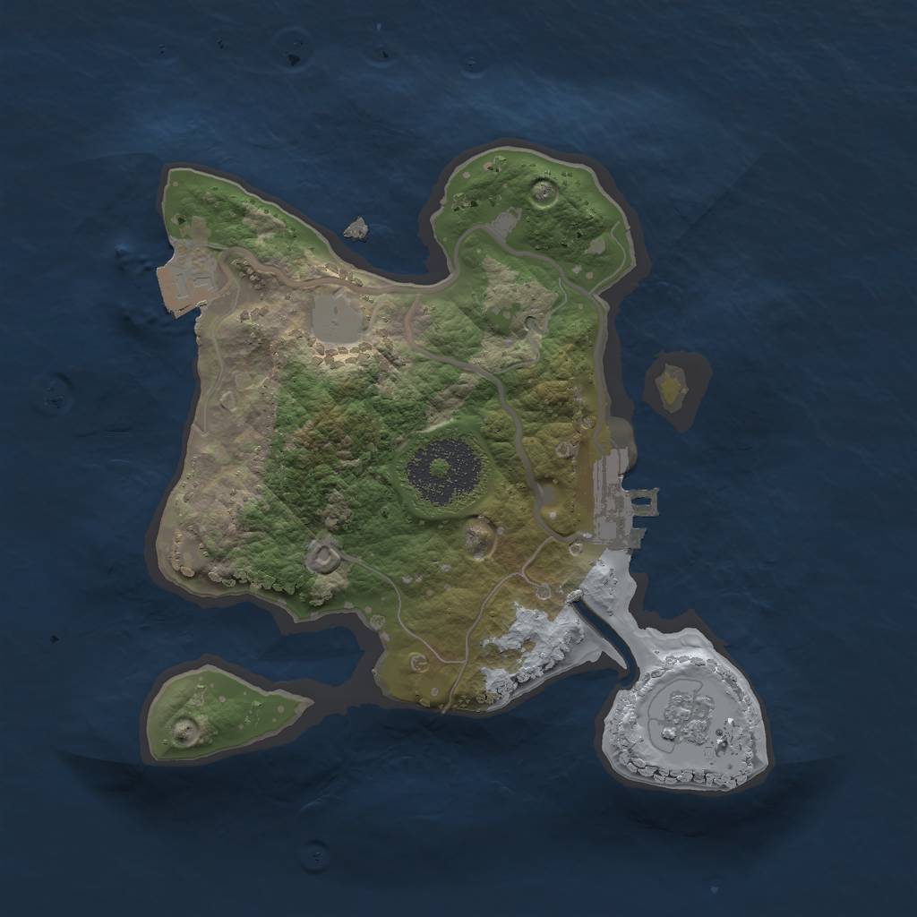 Rust Map: Procedural Map, Size: 2000, Seed: 123466789, 5 Monuments