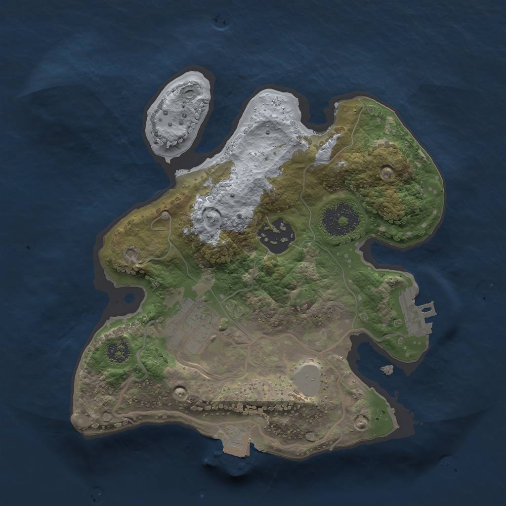 Rust Map: Procedural Map, Size: 2200, Seed: 140025573, 6 Monuments