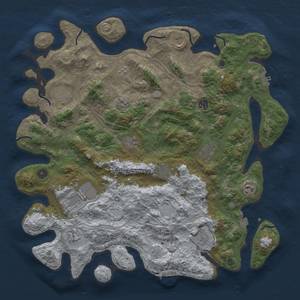 Thumbnail Rust Map: Procedural Map, Size: 4500, Seed: 1258761493, 19 Monuments