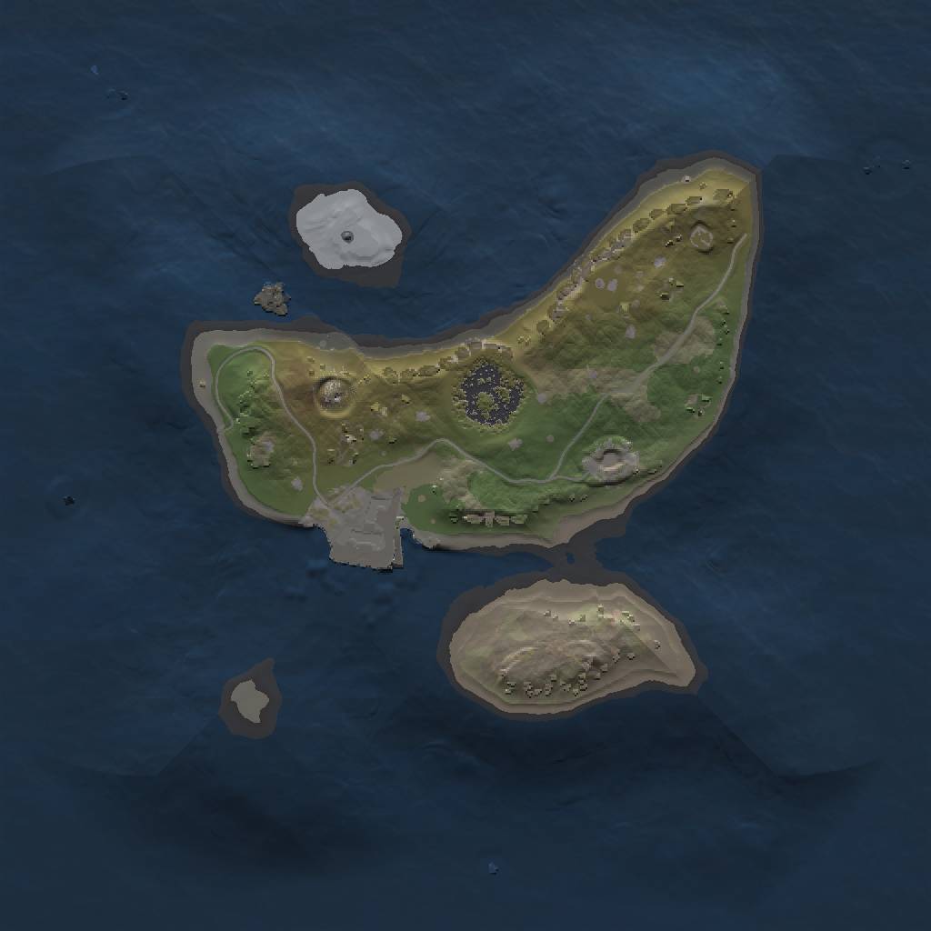 Rust Map: Procedural Map, Size: 1500, Seed: 1758337858, 3 Monuments