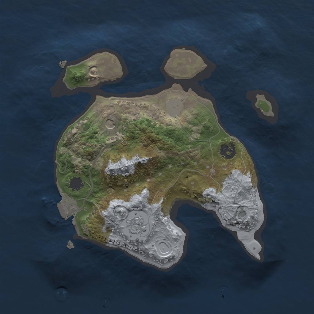 Rust Map: Procedural Map, Size: 2000, Seed: 872526296, 5 Monuments