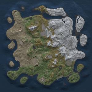 Thumbnail Rust Map: Procedural Map, Size: 3600, Seed: 22506, 15 Monuments