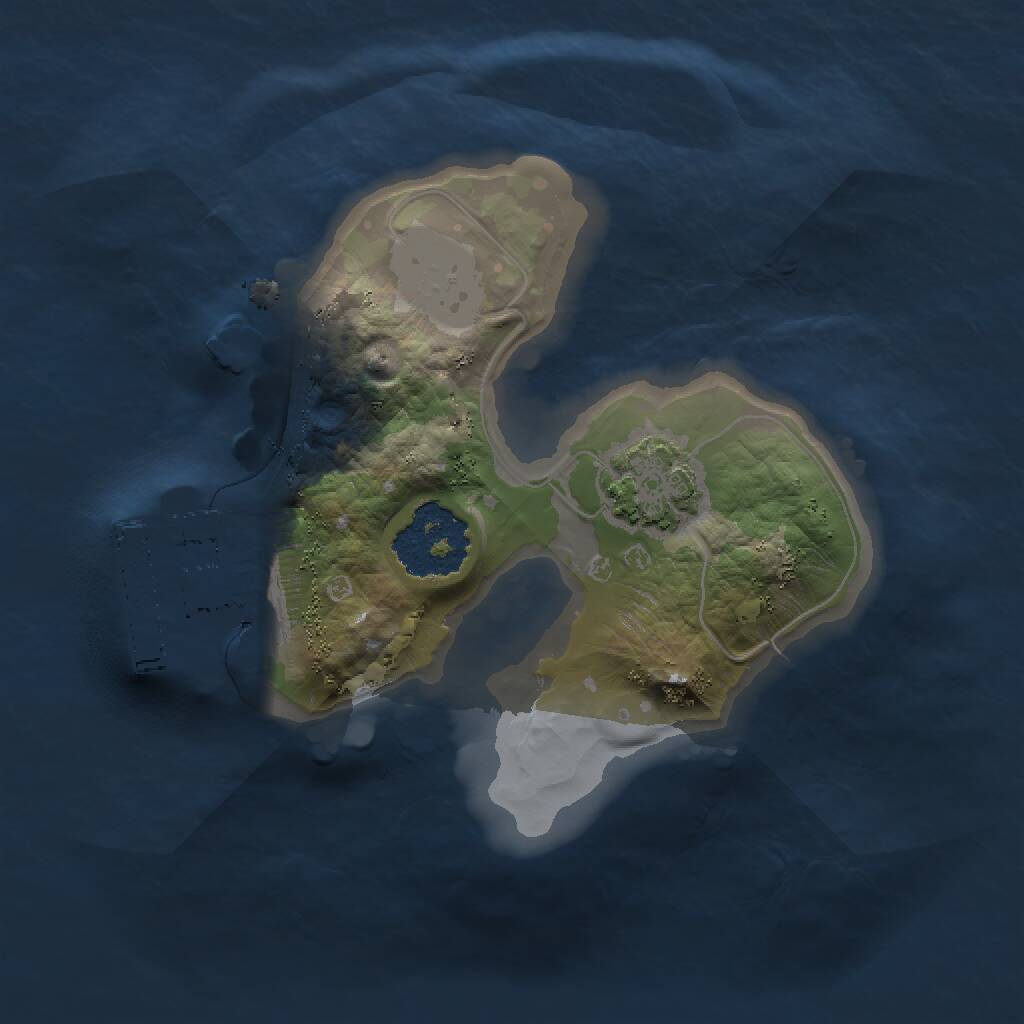 Rust Map: Procedural Map, Size: 1400, Seed: 50, 3 Monuments