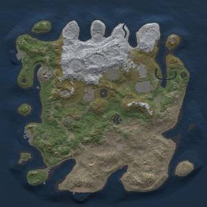 Thumbnail Rust Map: Procedural Map, Size: 3500, Seed: 3824294, 16 Monuments