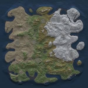 Thumbnail Rust Map: Procedural Map, Size: 4500, Seed: 1699571735, 19 Monuments