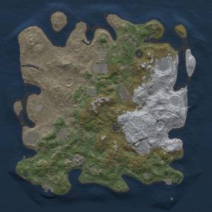 Thumbnail Rust Map: Procedural Map, Size: 4000, Seed: 124553661, 19 Monuments