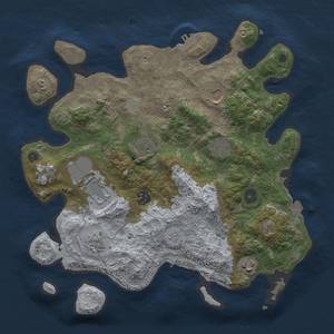 Thumbnail Rust Map: Procedural Map, Size: 3500, Seed: 55454, 16 Monuments