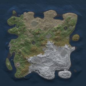 Thumbnail Rust Map: Procedural Map, Size: 3500, Seed: 998877441, 15 Monuments