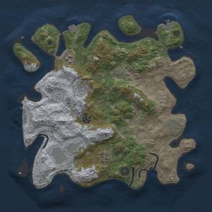 Thumbnail Rust Map: Procedural Map, Size: 3500, Seed: 410380134, 14 Monuments