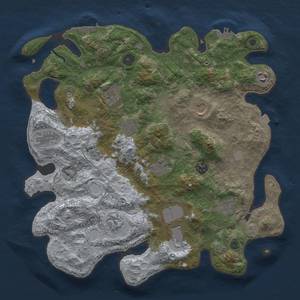 Thumbnail Rust Map: Procedural Map, Size: 3800, Seed: 72766669, 19 Monuments