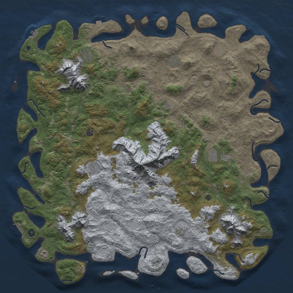 Rust Map: Procedural Map, Size: 6000, Seed: 1829264818, 19 Monuments