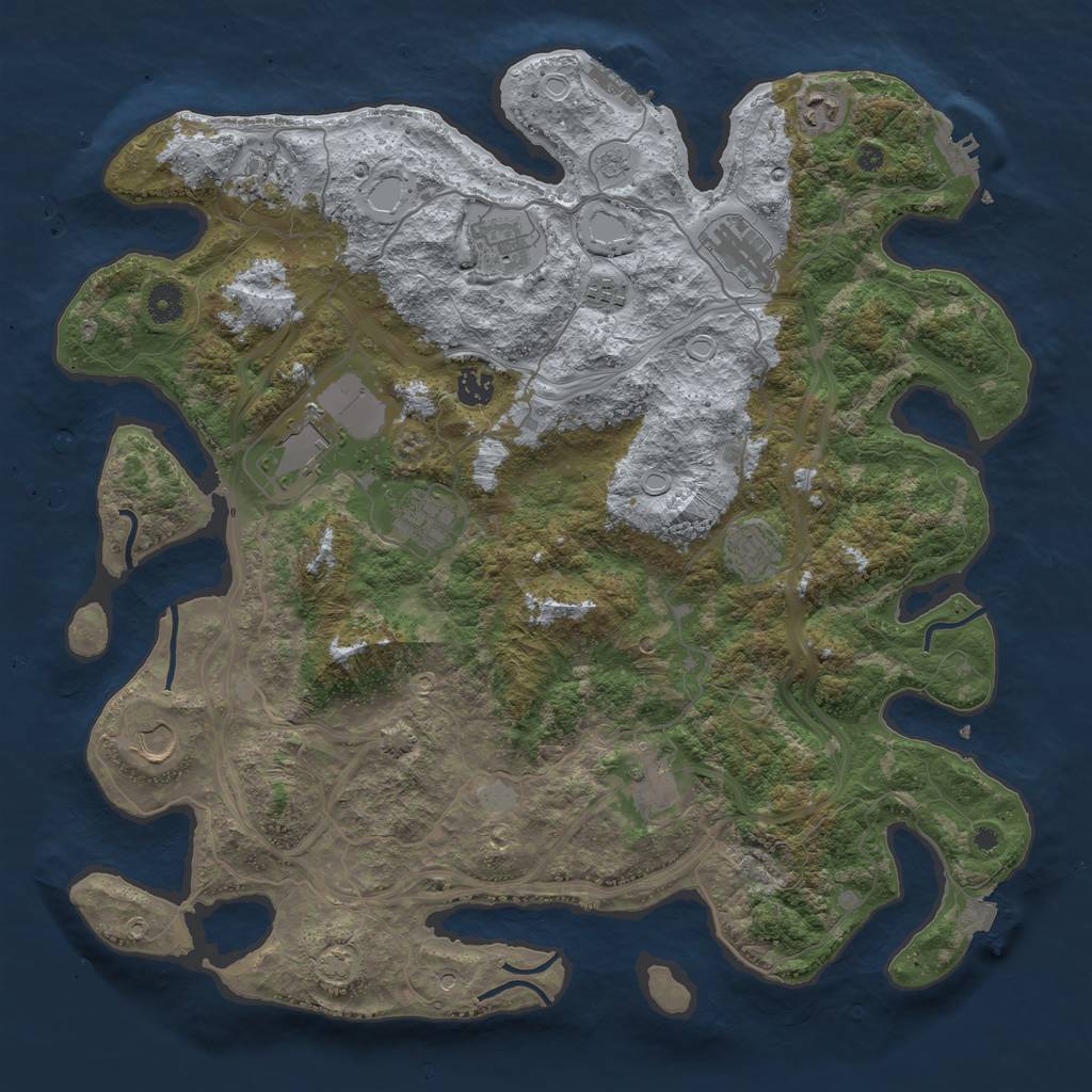 Rust Map: Procedural Map, Size: 4250, Seed: 209110971, 19 Monuments