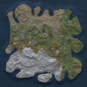 Thumbnail Rust Map: Procedural Map, Size: 4000, Seed: 1231854025, 19 Monuments