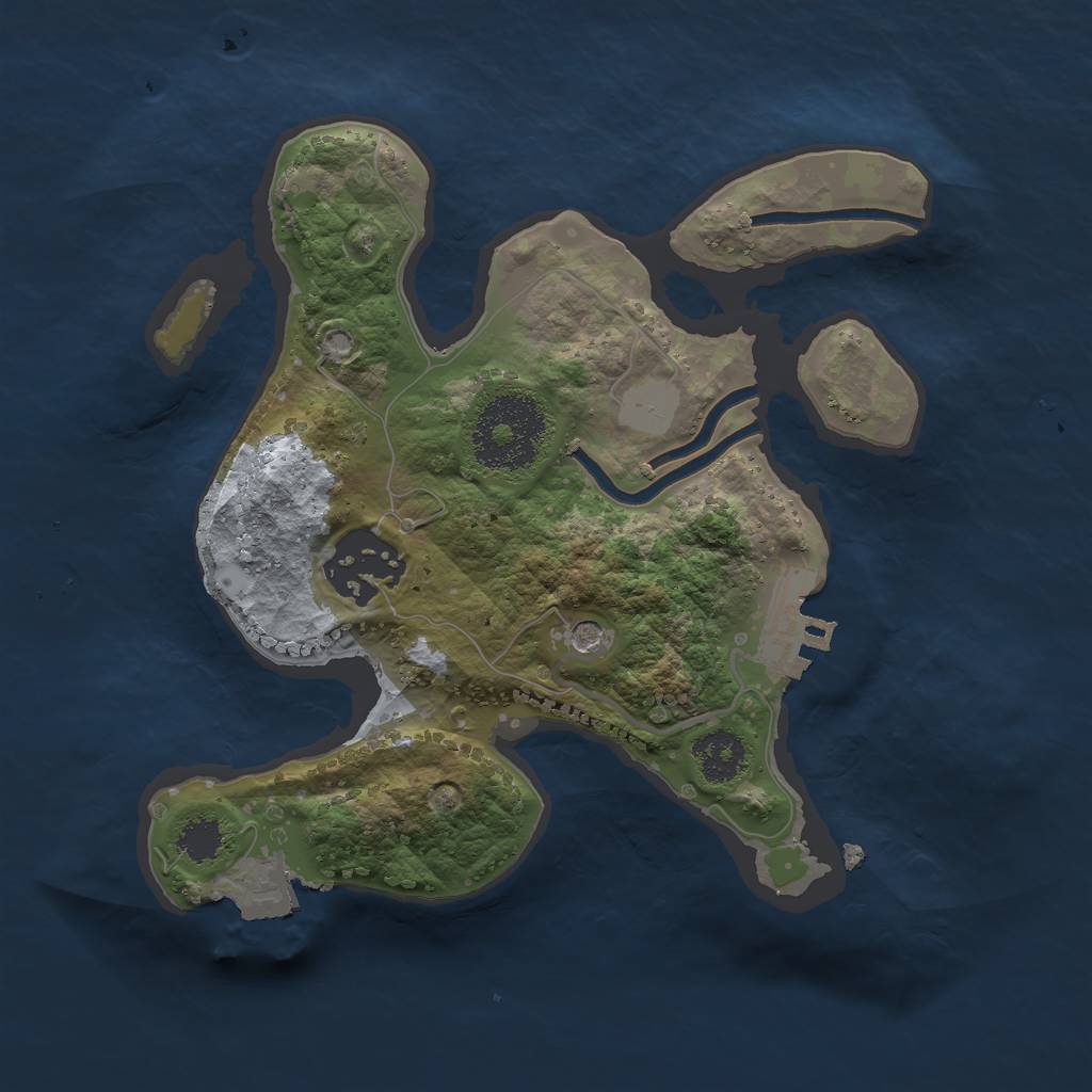 Rust Map: Procedural Map, Size: 2200, Seed: 1151766531, 6 Monuments