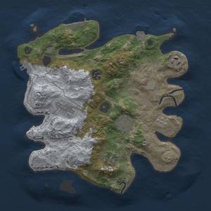 Thumbnail Rust Map: Procedural Map, Size: 3000, Seed: 24735, 14 Monuments