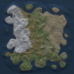 Thumbnail Rust Map: Procedural Map, Size: 4000, Seed: 309132405, 18 Monuments