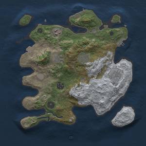 Thumbnail Rust Map: Procedural Map, Size: 3000, Seed: 297621098, 12 Monuments