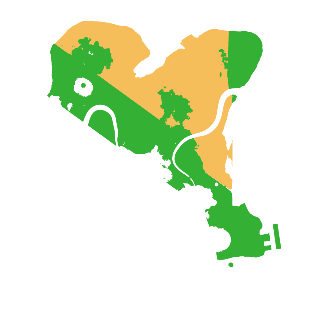 Biome Rust Map: Procedural Map, Size: 2500, Seed: 474947754