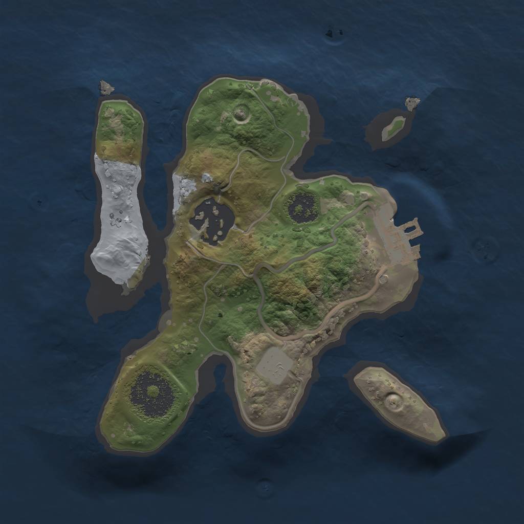 Rust Map: Procedural Map, Size: 1800, Seed: 980926718, 5 Monuments