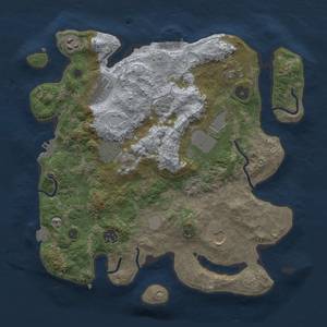 Thumbnail Rust Map: Procedural Map, Size: 3500, Seed: 1540051067, 15 Monuments