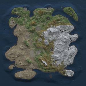 Thumbnail Rust Map: Procedural Map, Size: 3500, Seed: 1761649137, 17 Monuments