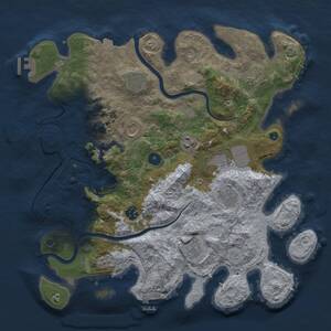 Thumbnail Rust Map: Procedural Map, Size: 3900, Seed: 9, 15 Monuments