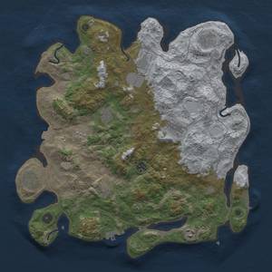 Thumbnail Rust Map: Procedural Map, Size: 4000, Seed: 1250190683, 17 Monuments